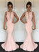 Mermaid Jewel Sleeveless Sweep/Brush Train With Ruched Silk like Satin Dresses - Prom Dresses