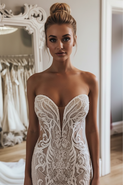 Mermaid Lace Sexy Sweetheart Wedding Dress - Wedding Dresses