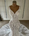 Mermaid Lace Sweetheart Wedding Dress V-neck Long Bridal Dress with Train - Wedding Dresses