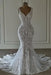Mermaid Lace Sweetheart Wedding Dress V-neck Long Bridal Dress with Train - Wedding Dresses