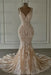Mermaid Lace Sweetheart Wedding Dress V-neck Long Bridal Dress with Train - Wedding Dresses