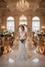 Mermaid Lace Sweetheart Wedding Dress V-neck Long Bridal Dress with Train - Wedding Dresses