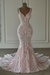 Mermaid Lace Sweetheart Wedding Dress V-neck Long Bridal Dress with Train - Wedding Dresses