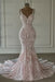 Mermaid Lace Sweetheart Wedding Dress V-neck Long Bridal Dress with Train - Wedding Dresses