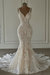 Mermaid Lace Sweetheart Wedding Dress V-neck Long Bridal Dress with Train - Wedding Dresses