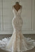 Mermaid Lace Sweetheart Wedding Dress V-neck Long Bridal Dress with Train - Wedding Dresses