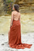 Mermaid Prom Dress in Burnt Orange with Slit