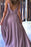 Mermaid Prom Dress with Spaghetti-Straps and Applique Detailing and Split