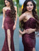 Bridelily Mermaid Sleeveless Sweetheart Sweep/Brush Train With Ruffles Sequins Dresses - Prom Dresses