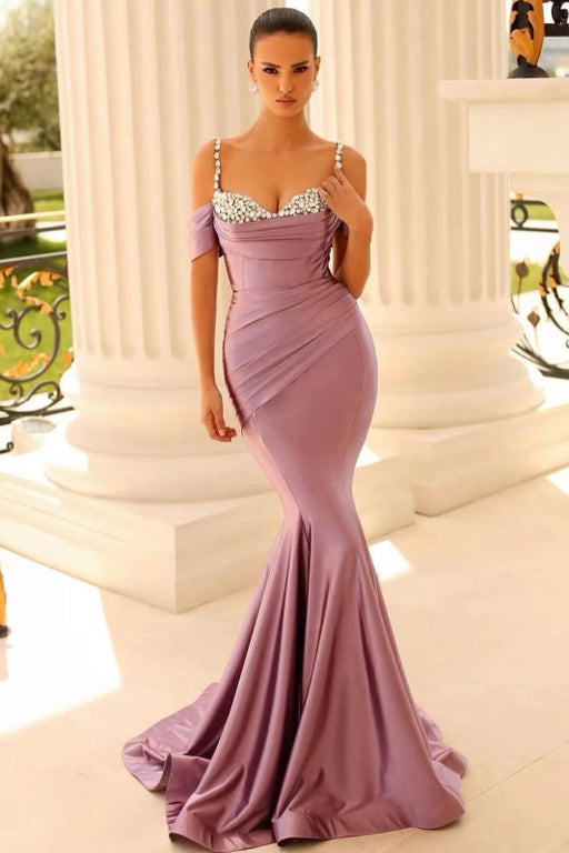 Mermaid Sweetheart Beads Prom Dress With Spaghetti-Straps