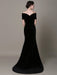 Black Prom Dresses 2021 Long Mermaid Velvet Evening Dress Vintage Lady Gaga Red Carpet Dress Milanoo wedding guest dress