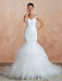 Mermaid Wedding Dress 2021 Beaded V Neck Sleeveless Bridal Gowns With Train