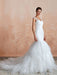 Mermaid Wedding Dress 2021 Beaded V Neck Sleeveless Bridal Gowns With Train
