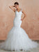 Mermaid Wedding Dress 2021 Beaded V Neck Sleeveless Bridal Gowns With Train