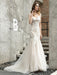 Wedding Dress Jewel Neck Sleeveless Natural Waist Lace Bridal Mermaid Dress With Train