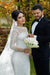 Gorgeous High Neck Mermaid Wedding Gown Lace Appliques with Sleeves