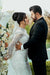 Gorgeous High Neck Mermaid Wedding Gown Lace Appliques with Sleeves