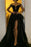 Midnight Elegance Off-the-Shoulder Prom Gown