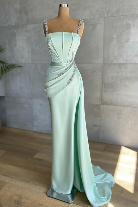 Mint Green glitter evening dresses floor-length Prom Dress - Prom Dresses