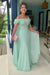 Mint Off-The-Shoulder Mermaid Chiffon Wedding Guest Dresses Long with Appliques - Prom Dresses