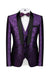 Guy Modern Purple Three Pieces Jacquard Suits For Wedding