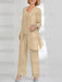 Champagne mother of the bride 3 piece chiffon pantsuit with long jacket