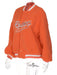 Faux Fur Coats Long Sleeves Casual Letters Print Oversized Jewel Neck Oragnge Red Women Coat