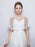 New White Sheer Tulle Applique Wedding Wraps | Bridelily - wedding wraps