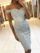Off Shoulder Mermaid Blue Lace Prom Dresses Mermaid Blue Homecoming Dresses Short Blue Formal Evening Dresses - Prom Dress