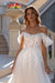 Off the Shoulder A Line Lace Applique Wedding Dress wedding dresses