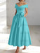 Sleeveless Off-the-Shoulder A-Line/Princess Ankle-Length Mother of the Bride Dresses with Pockets