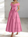 Sleeveless Off-the-Shoulder A-Line/Princess Ankle-Length Mother of the Bride Dresses with Pockets