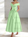 Sleeveless Off-the-Shoulder A-Line/Princess Ankle-Length Mother of the Bride Dresses with Pockets