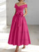 Sleeveless Off-the-Shoulder A-Line/Princess Ankle-Length Mother of the Bride Dresses with Pockets