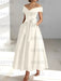 Sleeveless Off-the-Shoulder A-Line/Princess Ankle-Length Mother of the Bride Dresses with Pockets