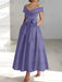 Sleeveless Off-the-Shoulder A-Line/Princess Ankle-Length Mother of the Bride Dresses with Pockets