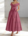 Sleeveless Off-the-Shoulder A-Line/Princess Ankle-Length Mother of the Bride Dresses with Pockets