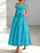 Sleeveless Off-the-Shoulder A-Line/Princess Ankle-Length Mother of the Bride Dresses with Pockets