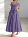 Sleeveless Off-the-Shoulder A-Line/Princess Ankle-Length Mother of the Bride Dresses with Pockets