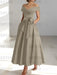 Sleeveless Off-the-Shoulder A-Line/Princess Ankle-Length Mother of the Bride Dresses with Pockets