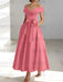 Sleeveless Off-the-Shoulder A-Line/Princess Ankle-Length Mother of the Bride Dresses with Pockets