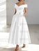 Sleeveless Off-the-Shoulder A-Line/Princess Ankle-Length Mother of the Bride Dresses with Pockets
