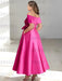 Sleeveless Off-the-Shoulder A-Line/Princess Ankle-Length Mother of the Bride Dresses with Pockets
