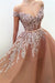 Off-The-Shoulder Appliques V-Neck Mermaid Prom Dress With Belt