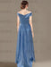 Off-the-Shoulder Asymmetrical A-Line Mother of the Bride Dresses with Ruffles