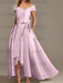 Off-the-Shoulder Asymmetrical A-Line Mother of the Bride Dresses with Ruffles