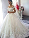 Wedding Dress 2021 Off The Shoulder ball gown short Sleeve Natural Waist Bridal Gowns with train