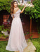 Off-the-Shoulder Evening Dress in Pale Pink