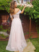 Off-the-Shoulder Evening Dress in Pale Pink