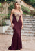 Off-the-Shoulder Formal Gown Gold Lace Applique Floor Length Mermaid Evneing Dress - Burgundy / US 2 - Prom Dresses